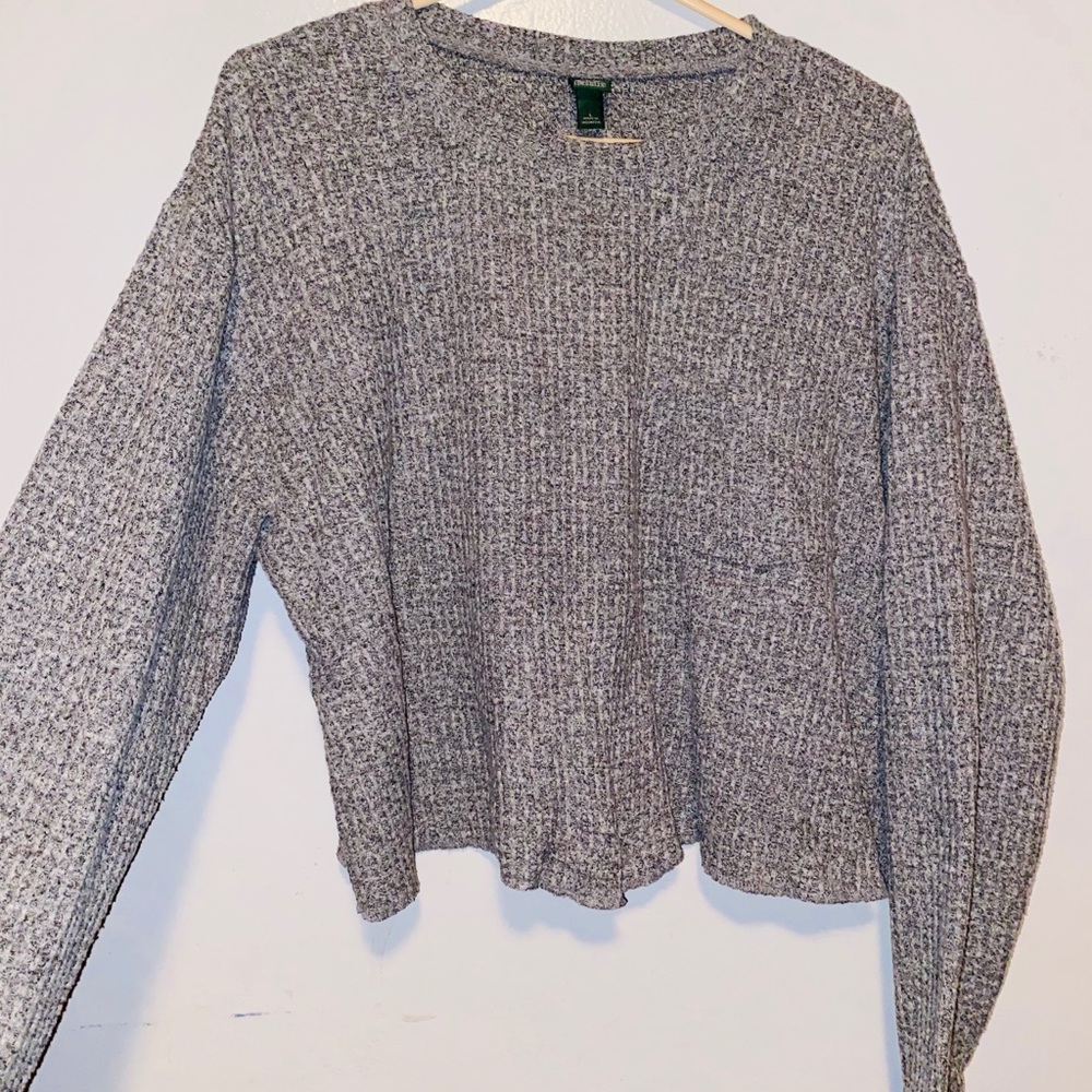 Wild Fable Gray Waffle Knit Sweater